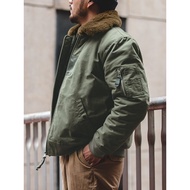 Modern Tooling American Retro B15 Bomber Air Force Bomber Jacket Warm Lapel Collar Jacket Cotton Jac