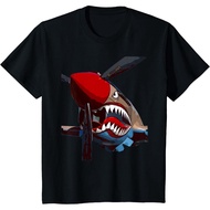 Children's T-Shirt P-40 Warhawk Fighter Aircraft WW2 Airplane Military T-Shirt