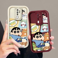 Casing For OPPO A1K A1 Pro A1X/A3S A5S A5 2020 A9 A7 A8 A31 2020 Cartoon Cute Fun Party Crayon Shin 