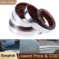easyhub-my 5M Car Door Interior Moulding Trim?Decorative Strip Trimming Tape Silver Care Products T1