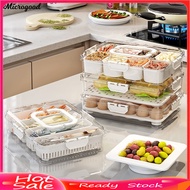 [MIC]✯Snack Box Stackable Meal Prep Container with Lids Clear Plastic Food Storage Box Compact Meal 