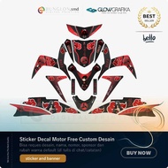 CUSTOM MOTORCYCLE STICKER DECAL YAMAHA MIO SOUL GT UCHIHA ITACHI EDITION a