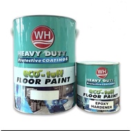 CAT LANTAI Epoxy PAINT 5L 4+1 / WH EPOXY FLOORING PAINT / EPOXY FLOOR / 2 PACK EPOXY / DRY SURFACE A
