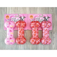 Fofos Valentines TPR Bone Squeaky Soft Chew Toy - Best for Teething Puppies