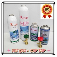REFRIGERANT CAN GAS R134 R22 R410 R600 R32 can tap adapter + Mini baby can bottle 99.99% pure gas fo