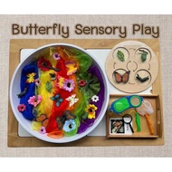 Butterfly life cycle & insect Sensory play วงจรชีวิตผีเสื้อ และเพื่อนแมลง โมเดลวงจรชีวิตสัตว์ (พร้อม