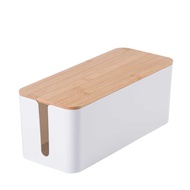 Power Strip Storage Box Bamboo Wood Wire Box Socket Junction Box Computer Wire Wire Box Power Strip 