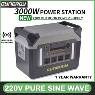 ( FAST DELIVERY + 1 Year Warranty) GYNERGY 3000W Pure Sine Portable Power Station 220V suitable for 