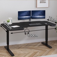 150cm Height Adjustable Table gameing table standing desks พื้นที่ขนาดใหญ่ เดสก์ท็อปรูปตัว L โต๊ะปรั