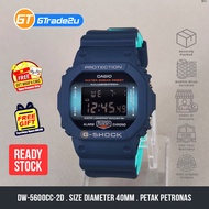 Original G Shock Men DW-5600CC-2D Digital Petak Petronas Sport Watch Navy Blue Resin Band [READY STOCK]