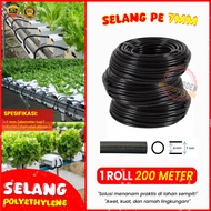 PE HOSE 7MM ROLL 200 METERS hydroponic water hose fertigation 4 x 7 mm black hose