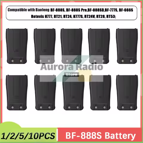 1/2/5/10PCS BF-888S Pro Walkie Talkie Battery Pack Replacement 1500mAh Original Recharegeable H-777S