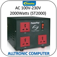 Transformer Universal Step-up/Step down AC100V-230V Powerpac 2000 Watts / ST2000 / Alltronic Computer