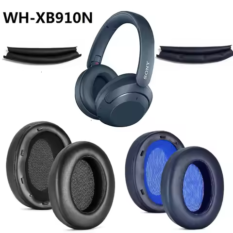 Ear Pads Cushion For SONY WH-XB910N Headphones replacement headband leather ear covers earmuffs wh x
