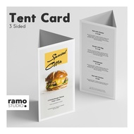Tent Card   Table Talker 3 sided Full color Customized Printing