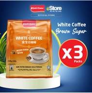 GOLD CHOICE JINBAO White Coffee Brown Sugar - (31g X 12'S) X 3 Packs Bundle