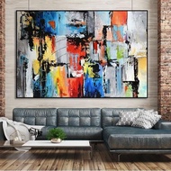 Modern Abstract Canvas Painting with Minimalist Fiber Frame - Future Art Painting