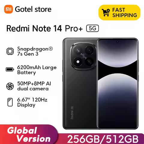 Xiaomi Redmi Note 14 Pro+ 5G Global Version Snapdragon 7s Gen 3 6.7" AMOLED 200MP Camera 120Hz