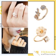 Hc Cincin Titanium Wanita Fashion Korea Elegant Murah Cincin Wanita