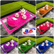 SAVING PACKAGE Oval Tablecloth & Tablecloth + RASFUR FUR Tissue Cover Alas Meja Table Cloth