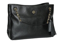Tory Burch Handbag Bag Whipstitch Logo Leather Tote 48363