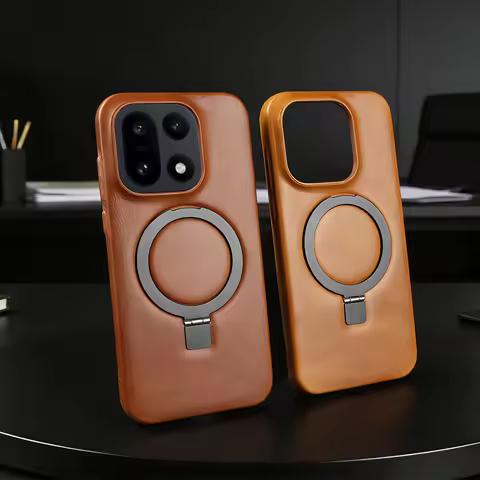 Magnetic Bracket Genuine Leather Case For OnePlus 15 13T 13S 12 11 Nord N100 CE3 7T Ace 5 3 Pro Phon