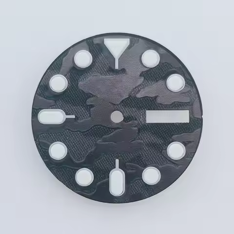 Manbushijie 28.5mm dial green luminous dial fit NH35 movement fit 3 o'clock crown 3.8 o'clock crown