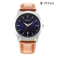 Titan Urban Analog Blue Dial Leather Strap Watch for Men