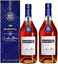 SHOP24 Martell Cordon Bleu Cognac 70cl 2 Bottles - Exceptionally Rounded, Mellow Sensation with Gift Box 100% Authentic