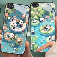 Swimming Red Panda Casing for OPPO r9/s,r7/plus,r11/s,r15,r17,a3s,a5/s,a7,a9,a12/s/e,a15/s,a16/s/e/k,a17/k,a18,a31,a32,a33,a35,a36,a37,4g,5g tempered glass case (WYA2-10001)