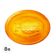 Pears 溫和甘油水晶香皂 草本木質香  100g  8個