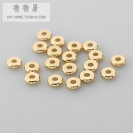 18K Gold-Clad Color-Preserving Real Gold-Plated Spacer 3 4 5 6mm Round Spacer Spacer Spacer Beads Lo