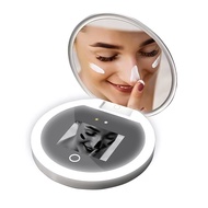 Sunscreen UV Mirror with UV Camera for Sunscreen Test LED Fill Light 3 Light Mode Travel Makeup Mirr