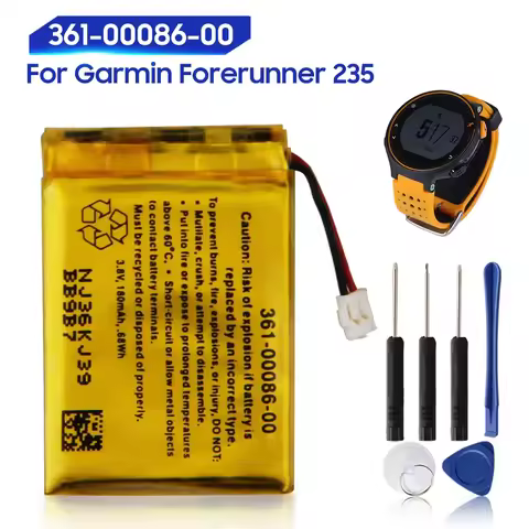 Replacement Battery 361-00086-10 For Garmin Forerunner 235 220 225 630 645 735 Vivoactive 4 361-0008