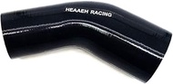 HEAAEH RACING 45 Degree ID 2.75 Inch To 3.0 Inch 4Ply Elbow Reducer Silicone Hose Coupler Black (70-