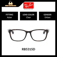 Ray-Ban SQUARE | RX5315D 5211 | Unisex Asian Fitting |  Eyeglasses | Size 53mm