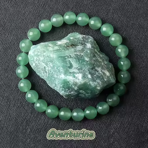 Original Natural Green Aventurine Beaded Bracelets Women Aventurine Jades Quartz Mala Beads Bracelet