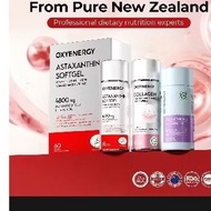 Oxyenergy Whitening & Anti-Aging Set Astaxanthin + Glutathione + Collagen HALAL Whitening