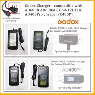 Godox Charger - compatible with AD600B AD600BM ( G60-12L3) &amp; AD400Pro chrager (C400P)