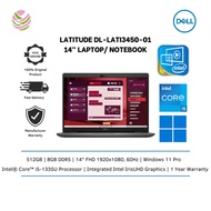 Dell Latitude L3450-i51335-8-512-W11-C 14" Laptop/ Notebook (i5-1335U, 8GB, 512GB, Intel, W11P) DL-L