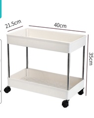 (🇲🇾READY STOCK) Multi-Layer Slim Storage Rack Trolley / Bedroom Kitchen Bathroom Wheels Portable Org