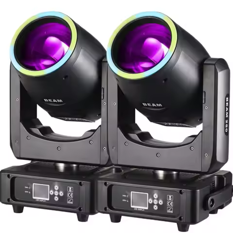 250W 8R Beam with Colorful Atomization Strip Effect Moving Head Light Zoom Sharp 48 Honeycomb Prism+