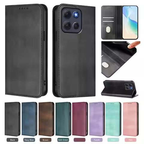 Retro Strong Magnetic Leather Phone Case For Motorola Moto G56 G86 Power G66J G66Y Wallet Card Slot 