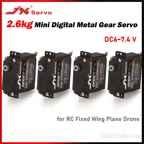 JX 2.6kg Mini Coreless Servo PDI-HV0903MG Digital Metal Gear DC6~7.4V Micro Motor for RC Car Fixed W