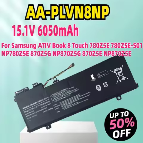 Brand New AA-PLVN8NP Laptop Battery For Samsung ATIV Book 8 Touch 780Z5E 780Z5E-S01 NP780Z5E 870Z5G 