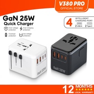 V380 Pro 25W GaN USB C Adapter Fast Charger Type C Plug iPhone 16 15 14 iPad iWatch Samsung Universa