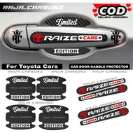 8pcs Toyota Raize Car Door Handle Protector Sticker Carbon Handle Toyota