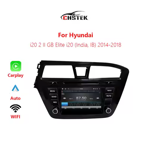 CHSTEK Car Radio Carplay For Hyundai i20 2014-2018 GB Elite i20 2 II India IB Stereo Navigation Blue