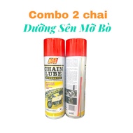 Combo 2 Chai Xịt Dưỡng Sên Chain Lube 3T 500ml Mỡ Bò Trắng Bôi Trơn Giảm Ồn Chống Văng