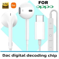 Type-C Digital Clip Earphone For O P PO A6 Pro A5 Pro RE NO 15 14 13 12F Find X7 X8 In-Ear Headset S